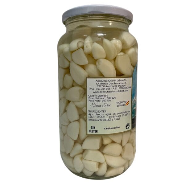 Ajos blancos Fernando, Aceitunas Chicón Lebrón, 900 g - Imagen 4