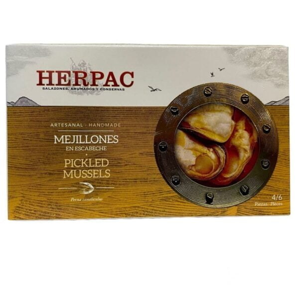 Mejillones en escabeche 4/6 unidades, Herpac